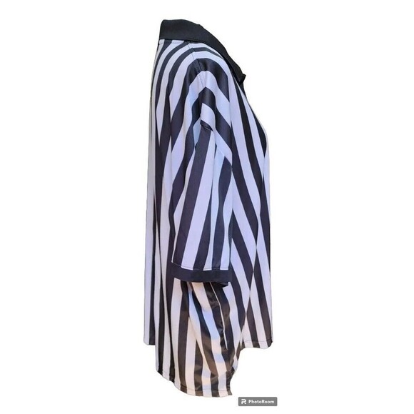 Referee Shirt Size Large Black/White Stripes - Picture 1 of 6
